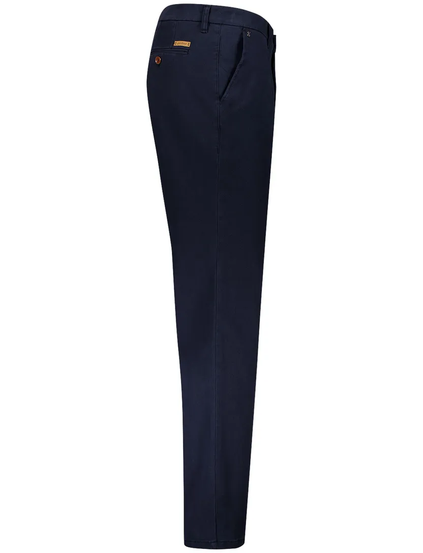 Gardeur pantalon flatfront effen donkerblauw