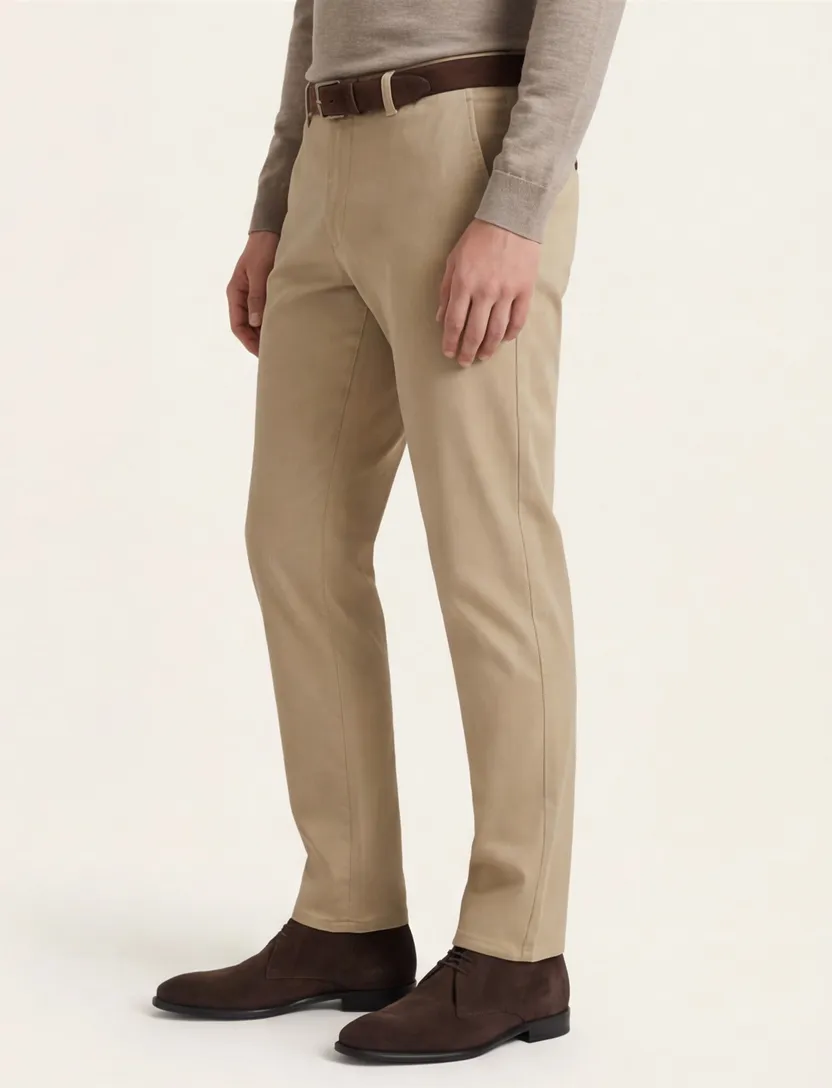 katoenen broek Gardeur beige