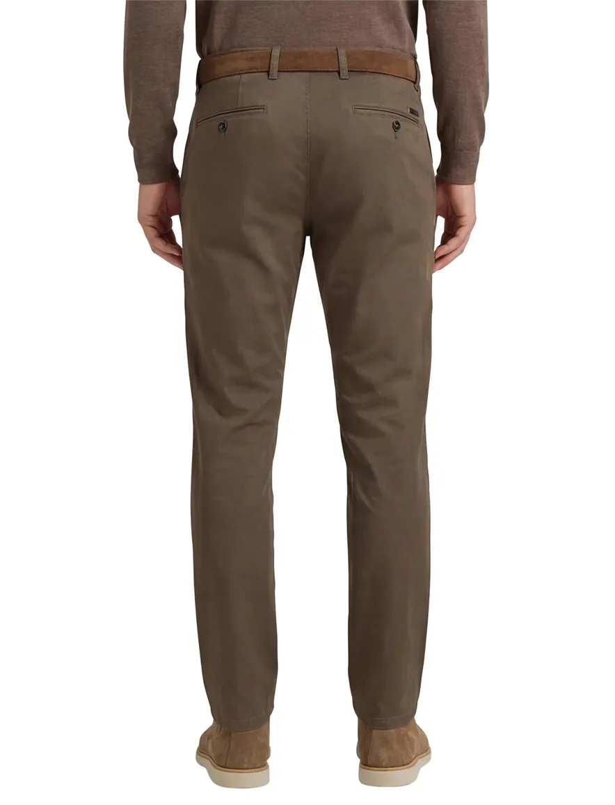 katoenen broek bruin Gardeur