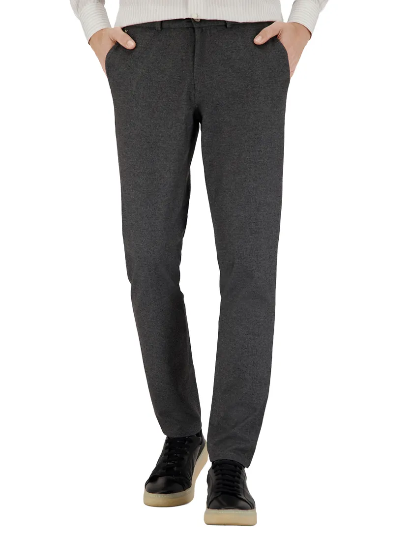 katoenen broek Gardeur grijs