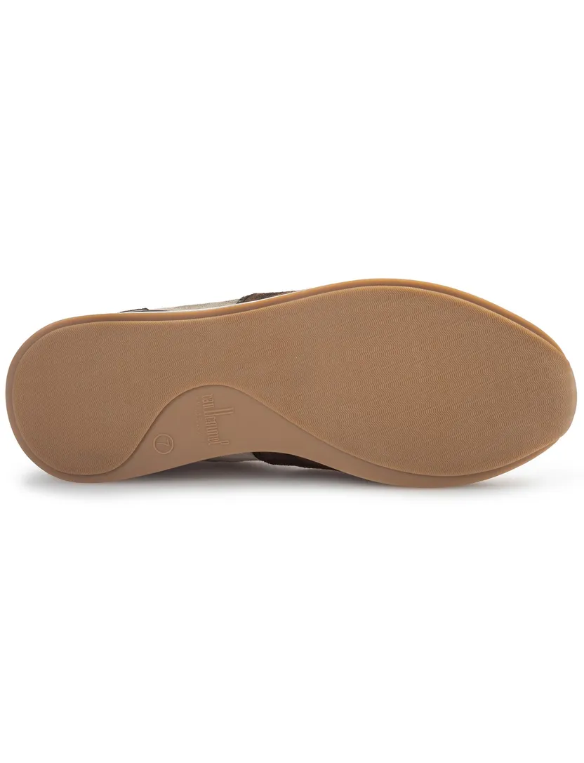 Sneaker effen bruin textiel Floris van Bommel