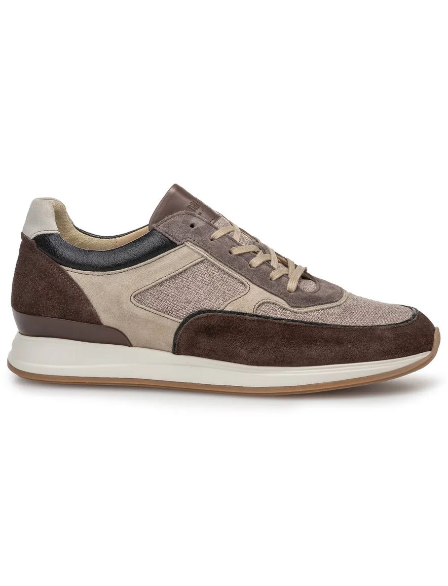 Van Bommel sneaker bruin textiel