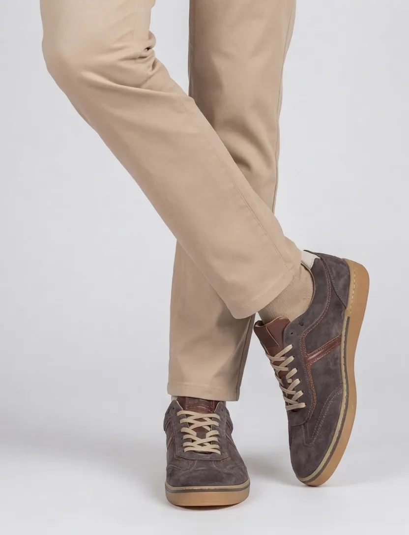 Sneaker bruin suede Floris van Bommel