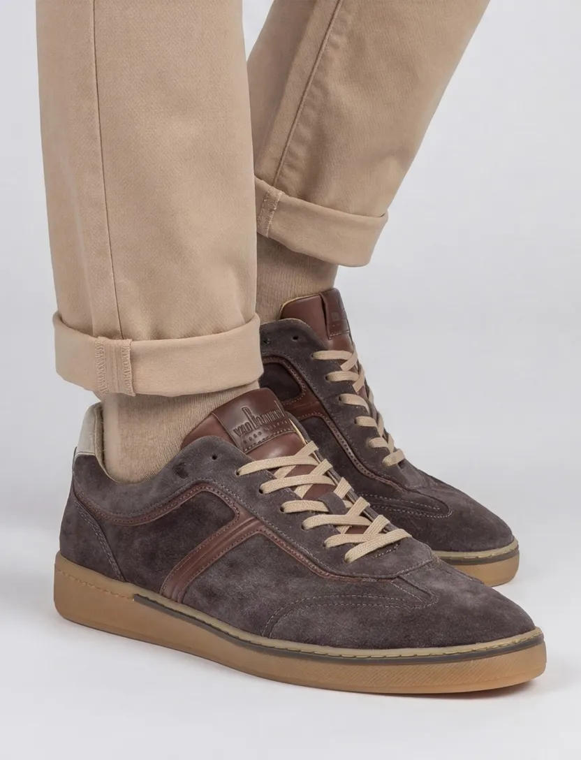 Sneaker bruin suede Floris van Bommel