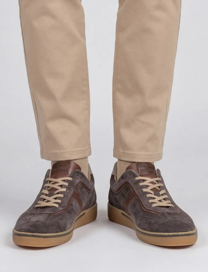 Floris van Bommel lage schoen bruin suede
