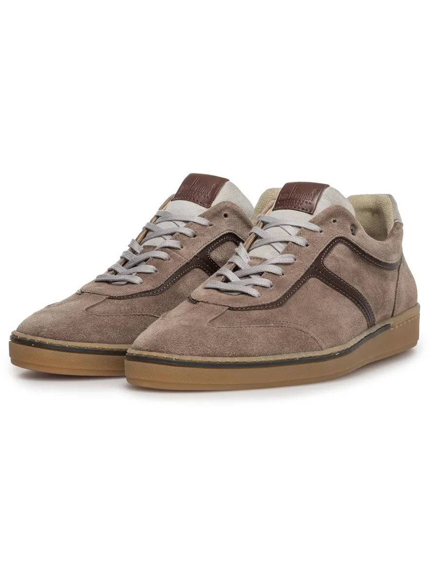 Floris van Bommel sneaker suede effen bruin