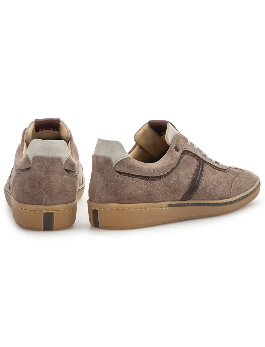 Floris van Bommel sneaker suede effen bruin