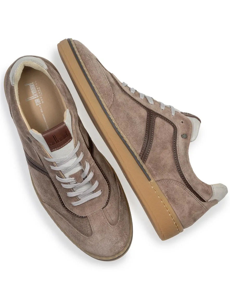 Floris van Bommel sneaker suede effen bruin