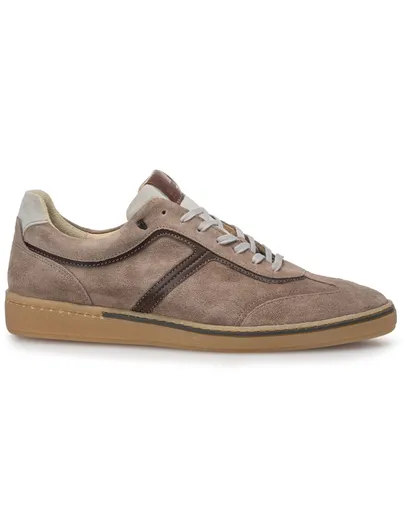 Floris van Bommel Floris van Bommel sneaker suede effen bruin
