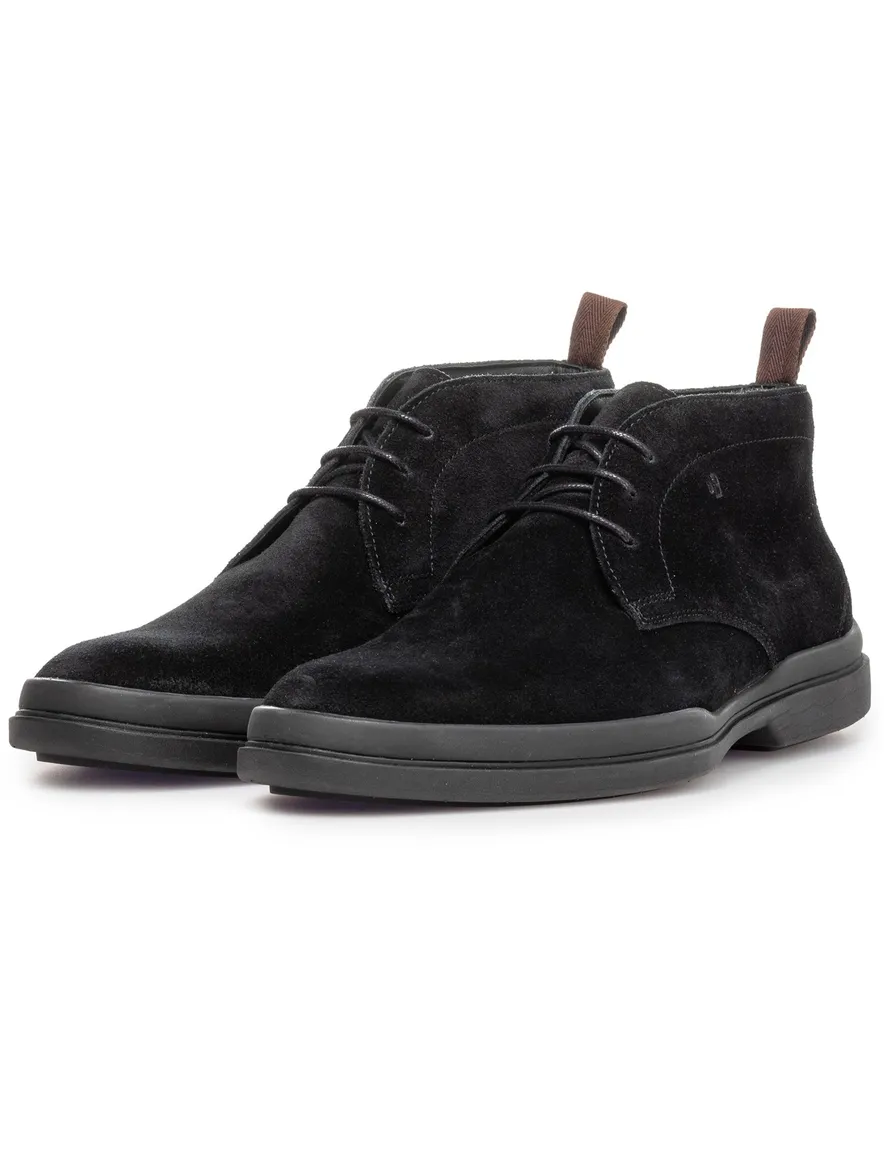 Zwarte nette veterschoen Floris van Bommel suede