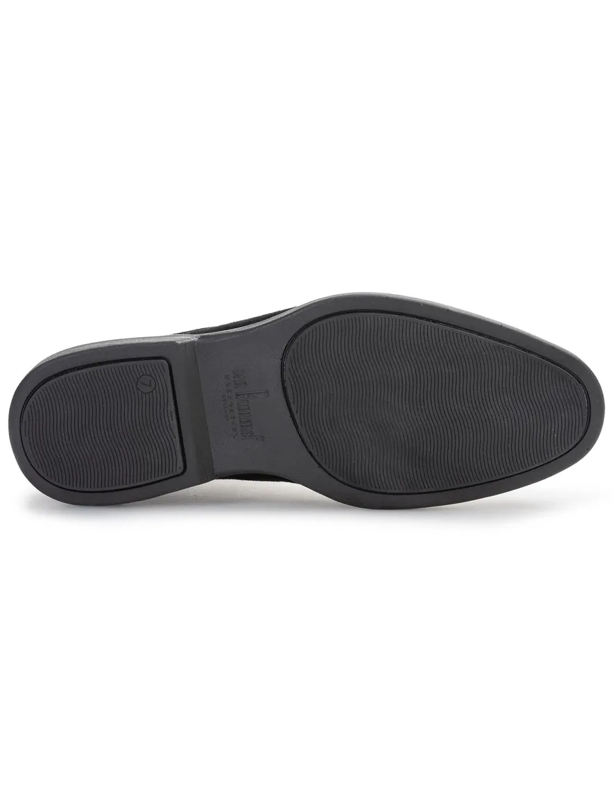 Zwarte nette veterschoen Floris van Bommel suede