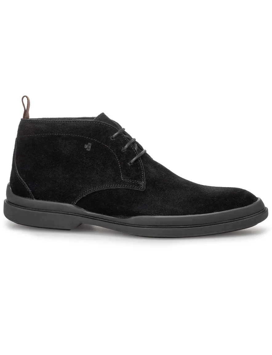 Zwarte nette veterschoen Floris van Bommel suede