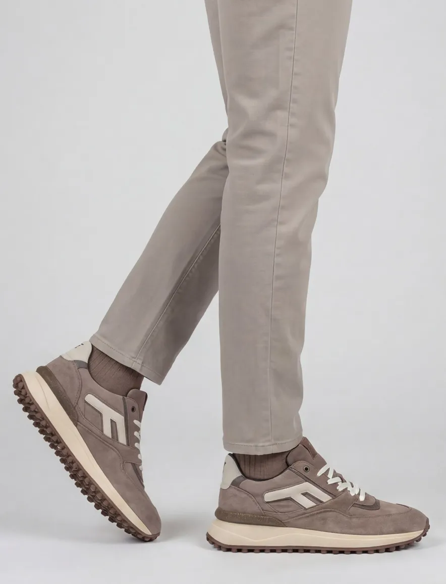 Floris van Bommel sneakers bruin suede