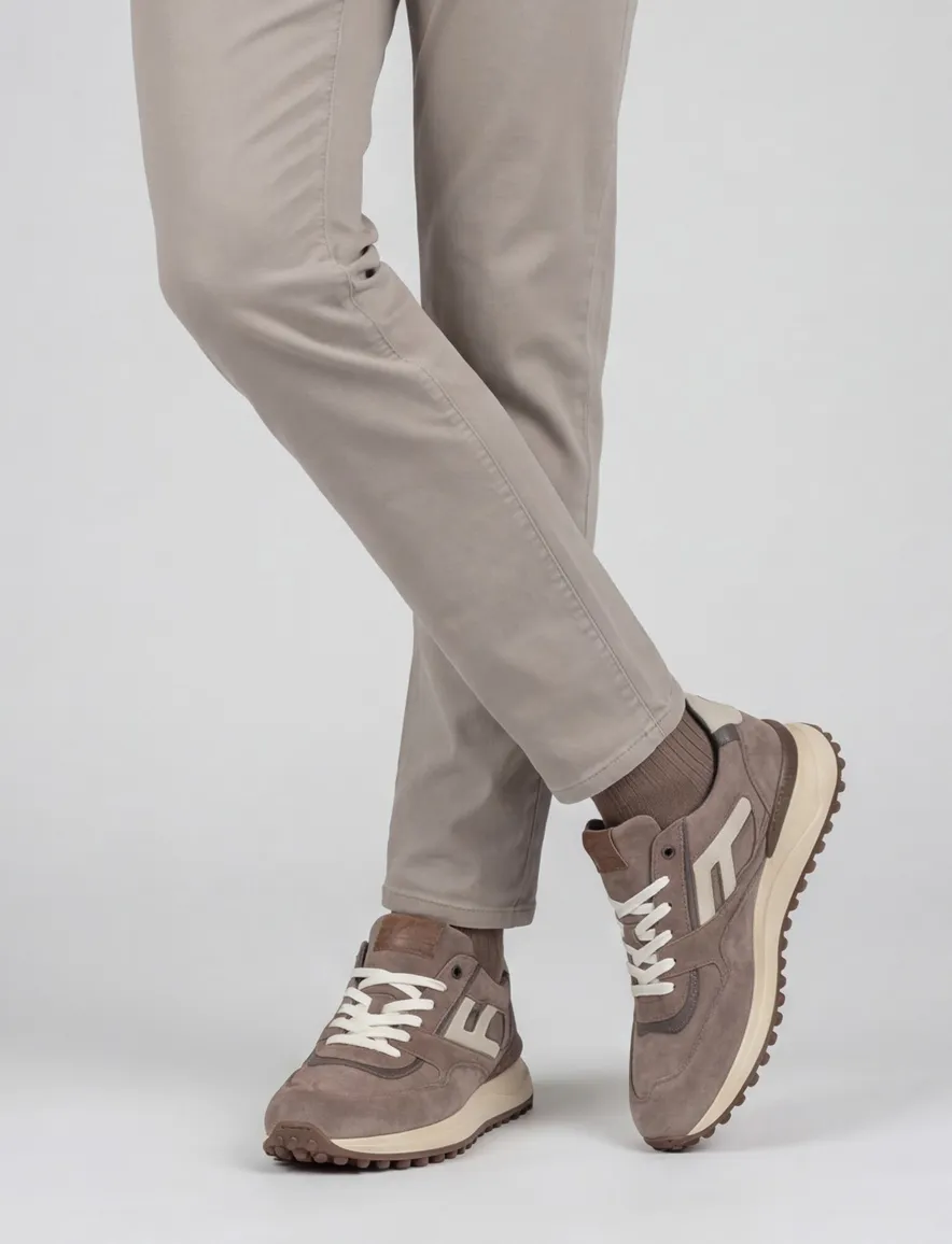 Floris van Bommel sneakers bruin suede