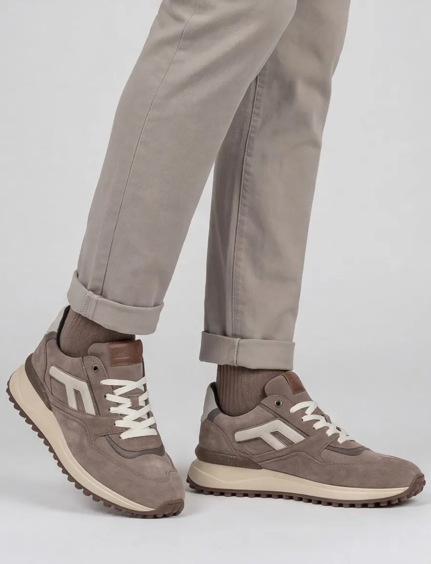 Floris van Bommel sneakers bruin suede