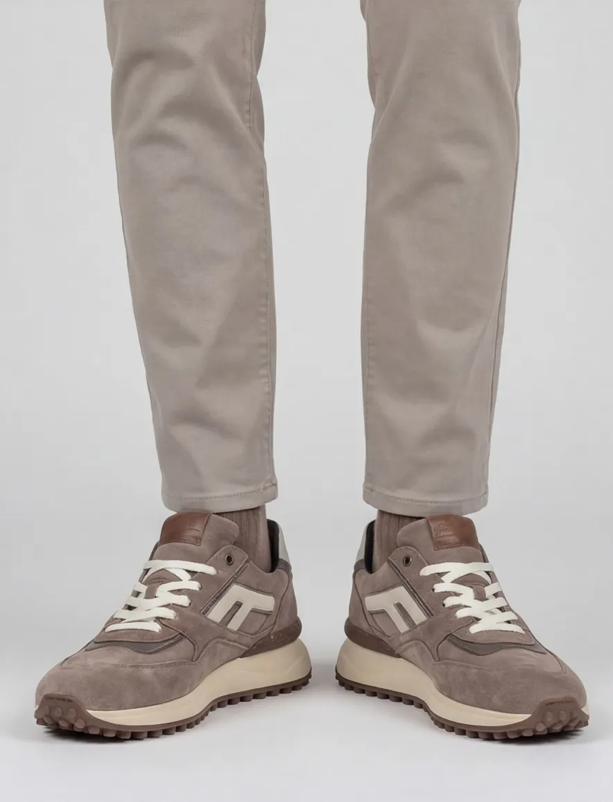 Floris van Bommel sneakers bruin suede
