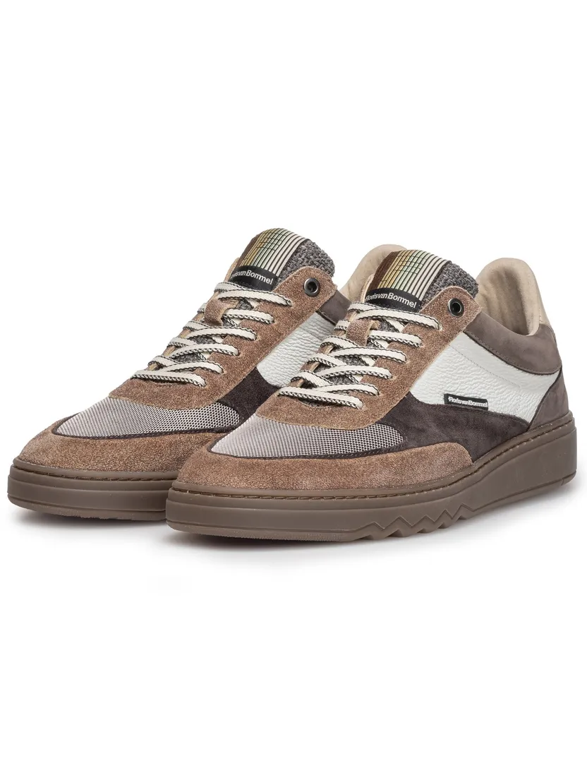 Effen sneaker suede Floris van Bommel bruin