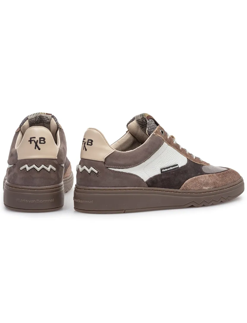 Effen sneaker suede Floris van Bommel bruin