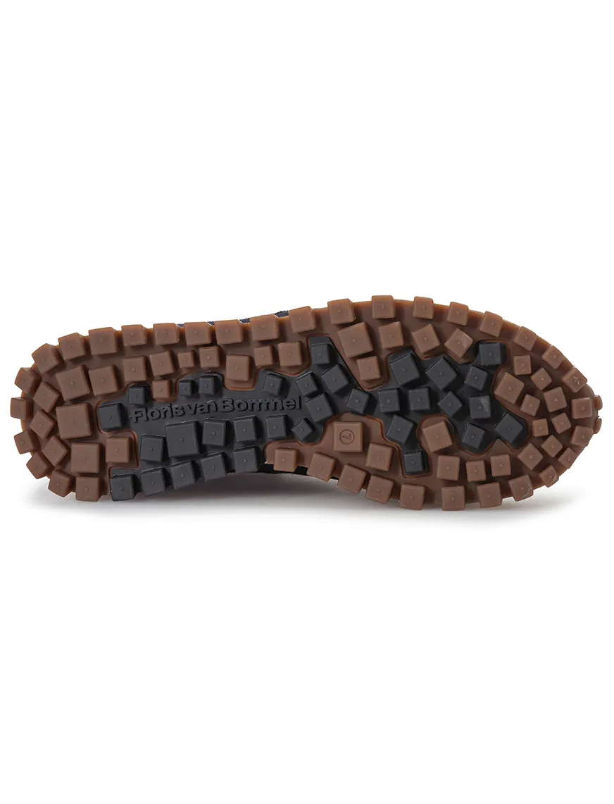 Floris van Bommel sneakers bruin textiel