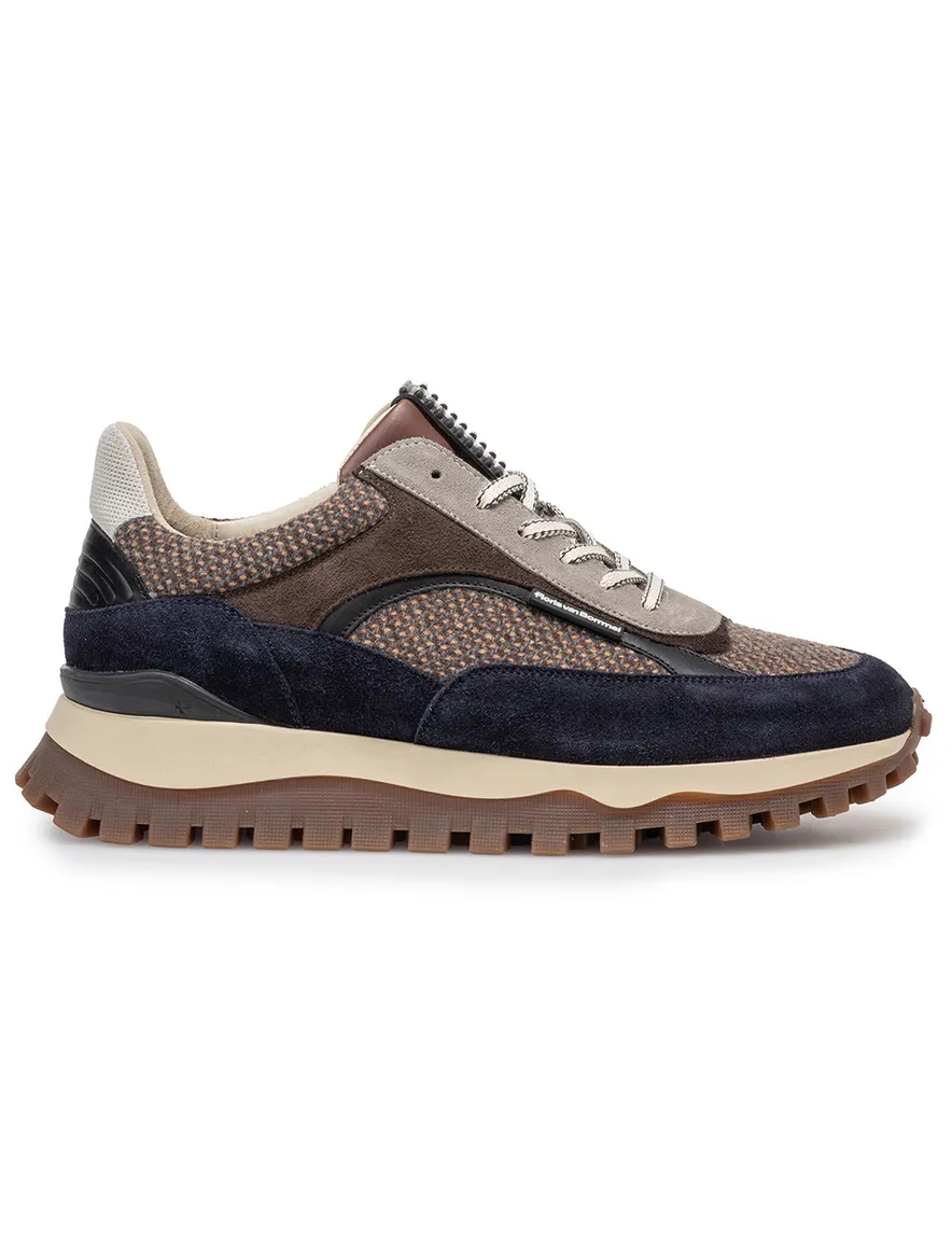 Floris van Bommel sneakers bruin textiel