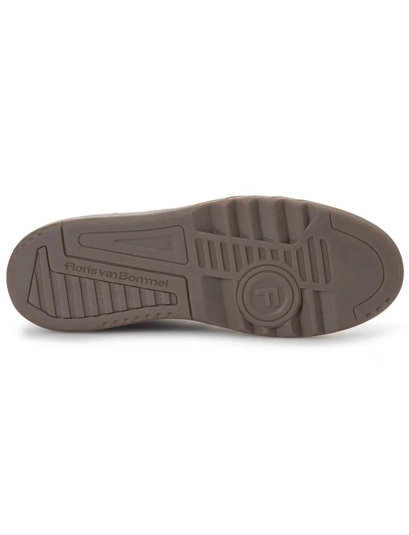 Donkerblauwe geprinte sneaker suede Floris van Bommel
