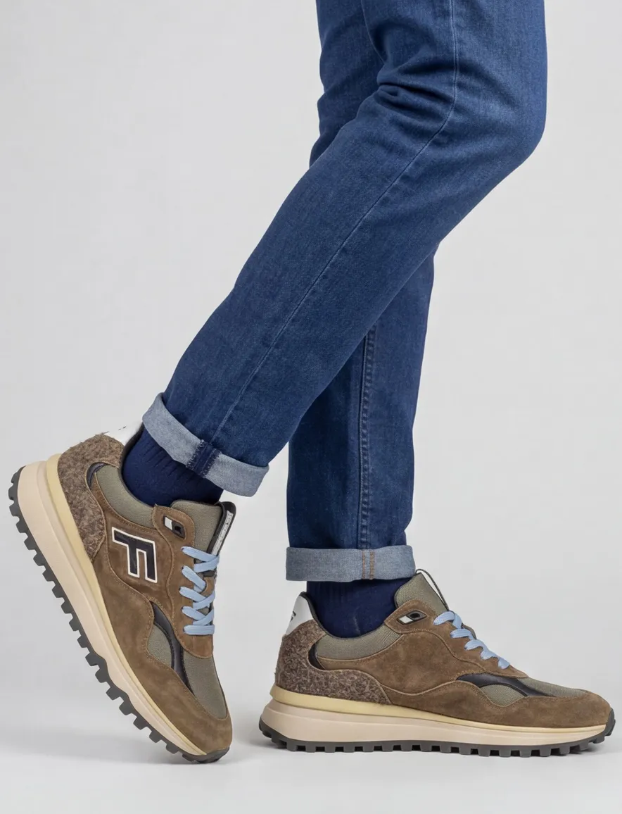Floris van Bommel sneaker bruin suede