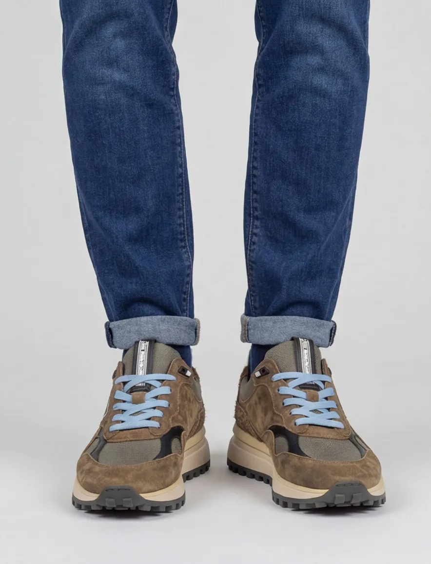 Floris van Bommel sneaker bruin suede