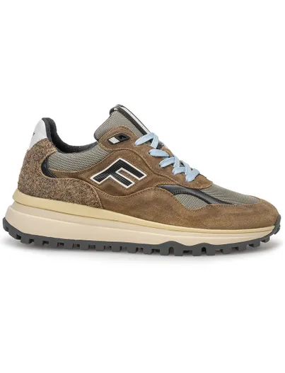 Floris van Bommel Van Bommel Sneaker De Gripper bruin lichte zool