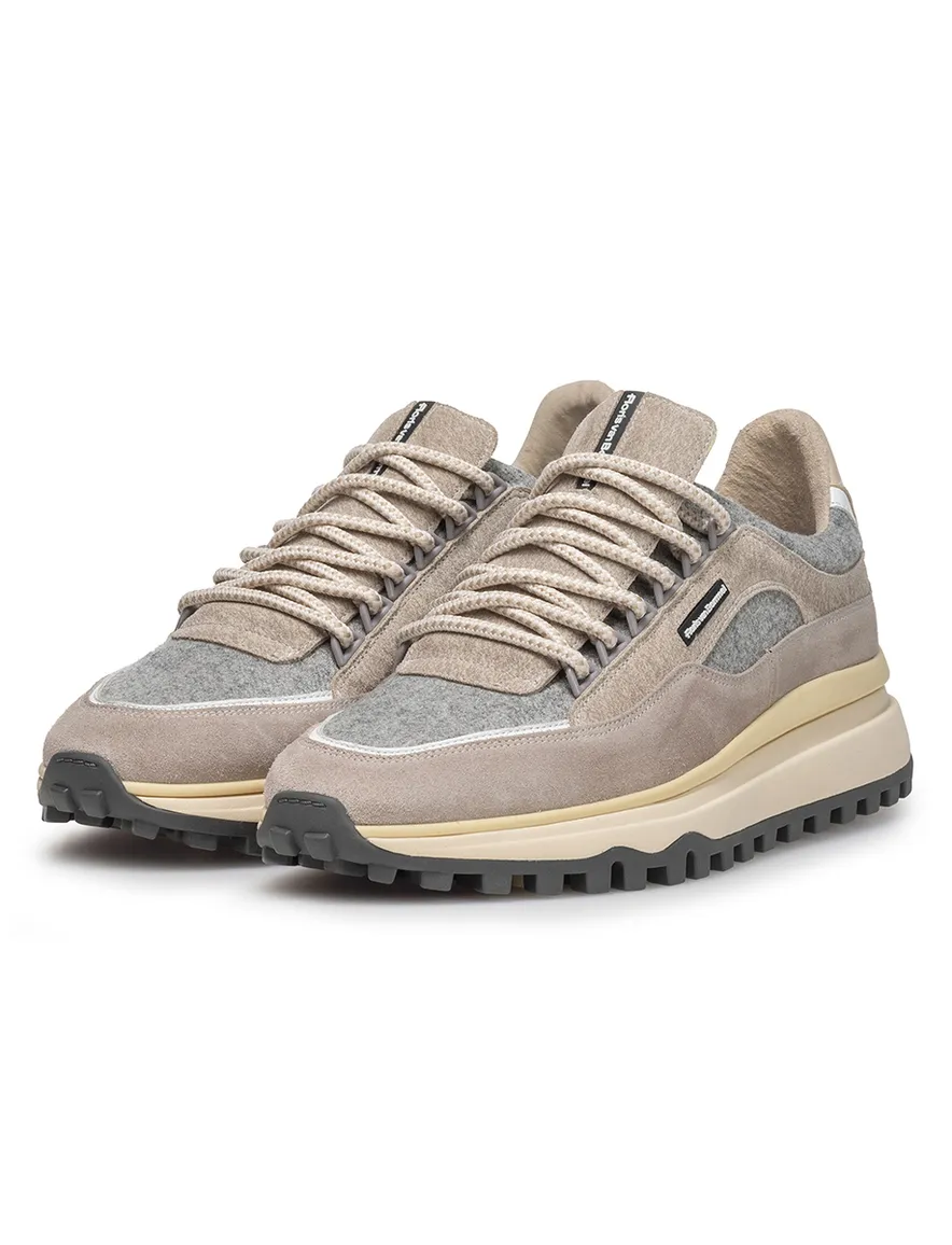 Floris van Bommel sneaker bruin grijs suede