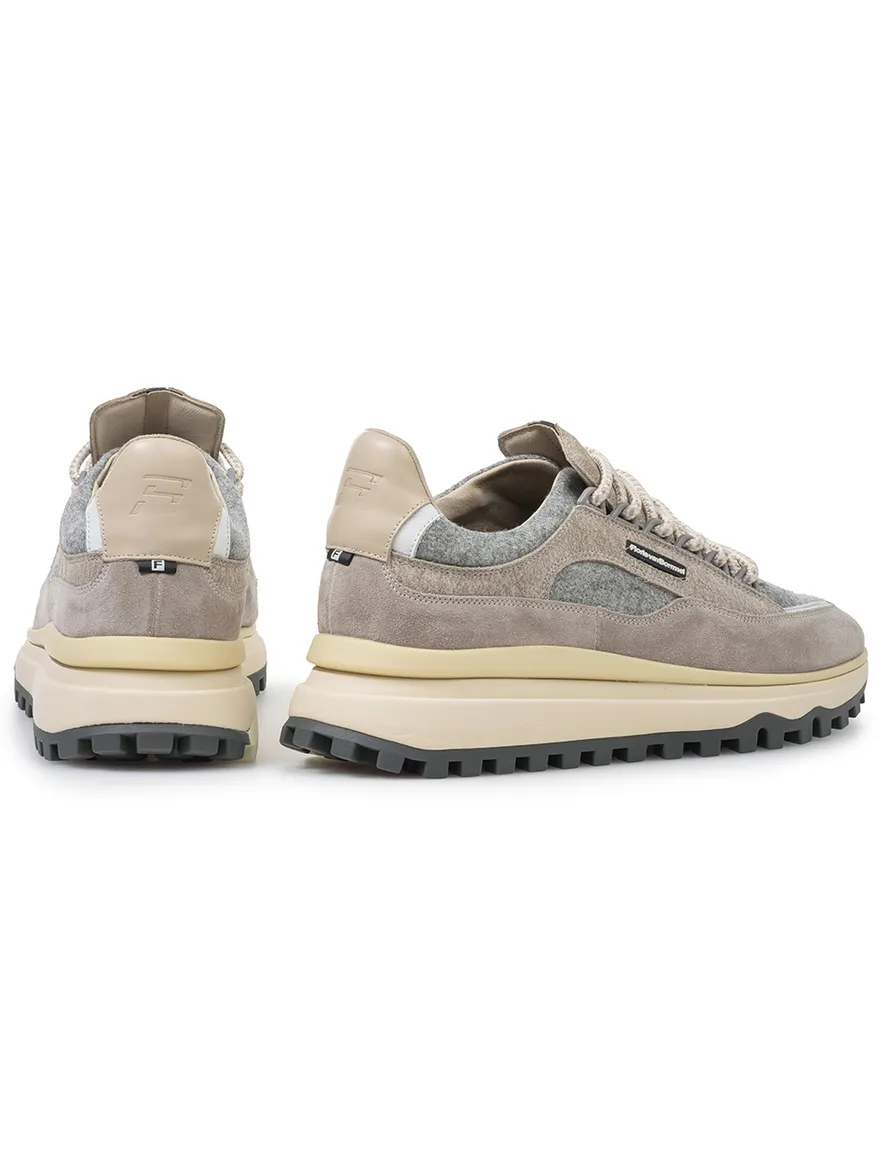 Van Bommel Sneaker De Gripper grijs lichte zool