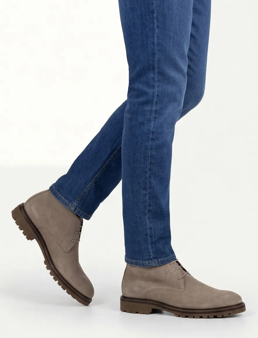 Veterschoen Floris van Bommel beige effen