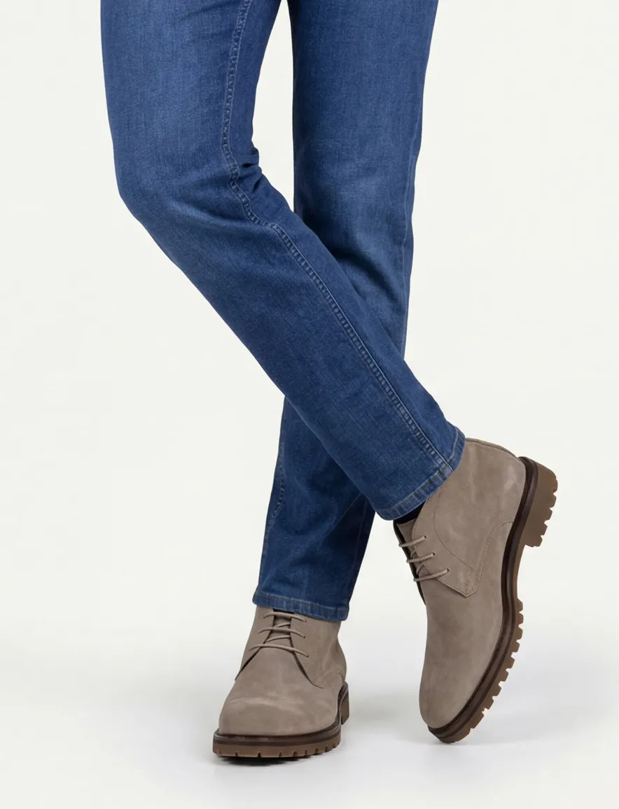 Veterschoen Floris van Bommel beige effen