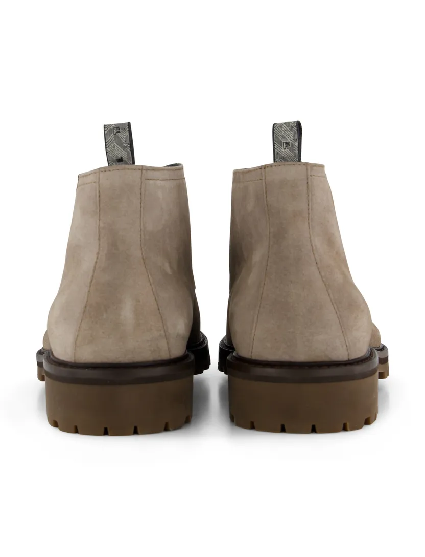 Effen veterschoen leer Floris van Bommel beige