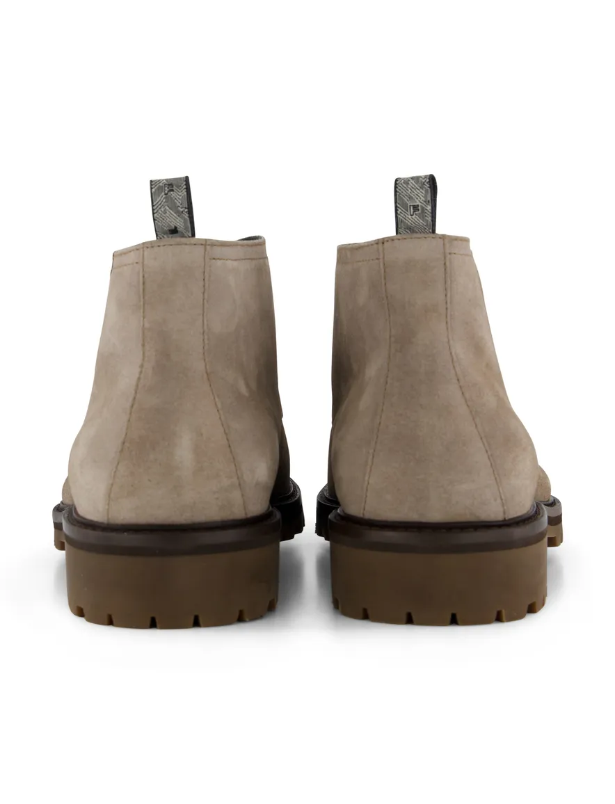 Veterschoen Floris van Bommel beige effen
