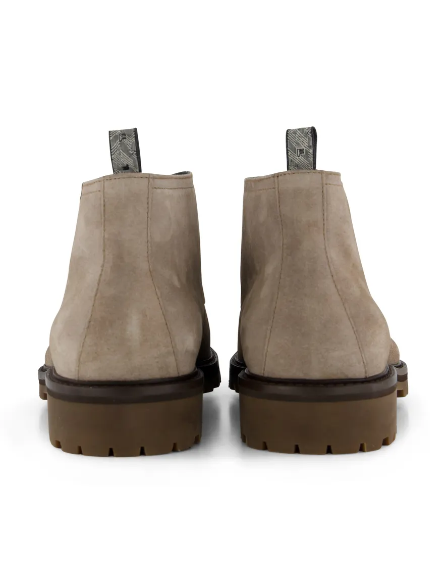 Veterschoen Floris van Bommel beige effen