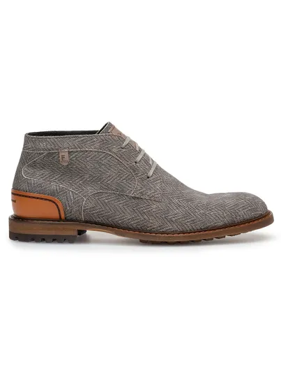 Floris van Bommel suede nette schoenen van Bommel groen print