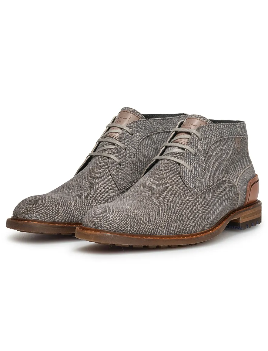 van Bommel nette schoenen groen geprint suede