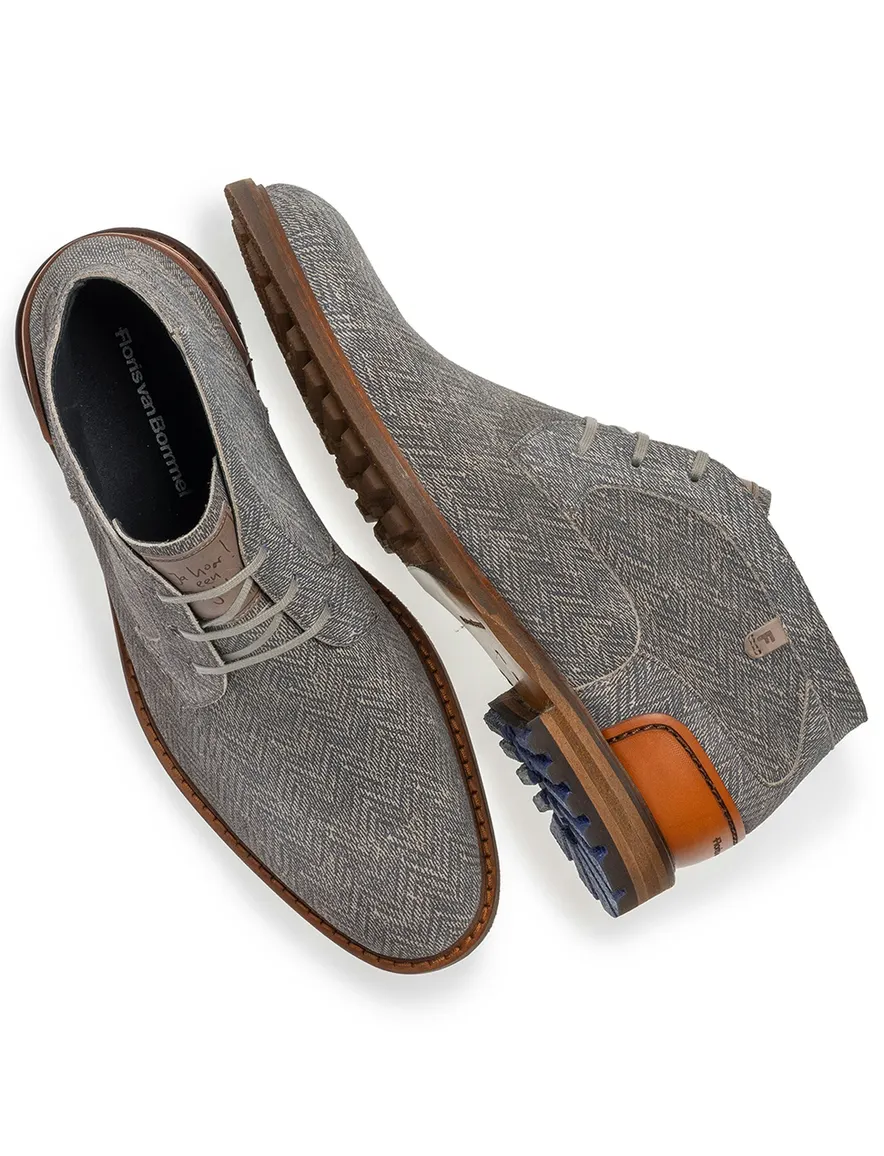 van Bommel nette schoenen groen geprint suede
