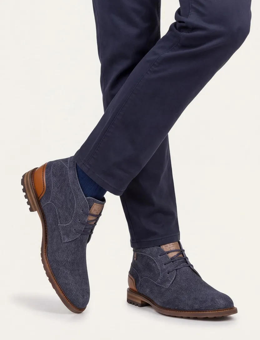nette schoenen Floris van Bommel Crepi donkerblauw