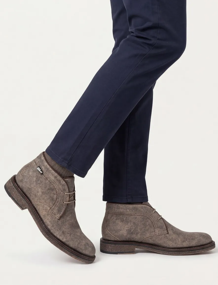 Floris van Bommel veterschoen bruin suede