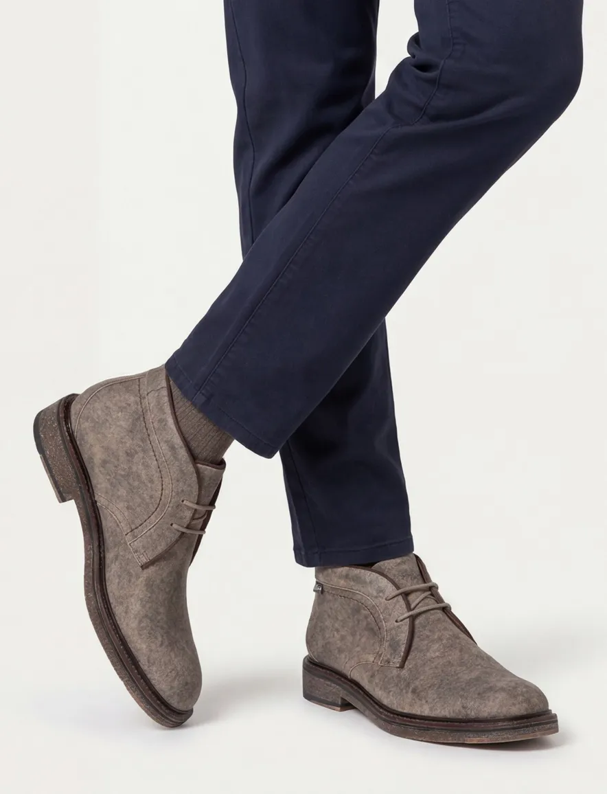 Van Bommel Boots De Tanker bruin suede