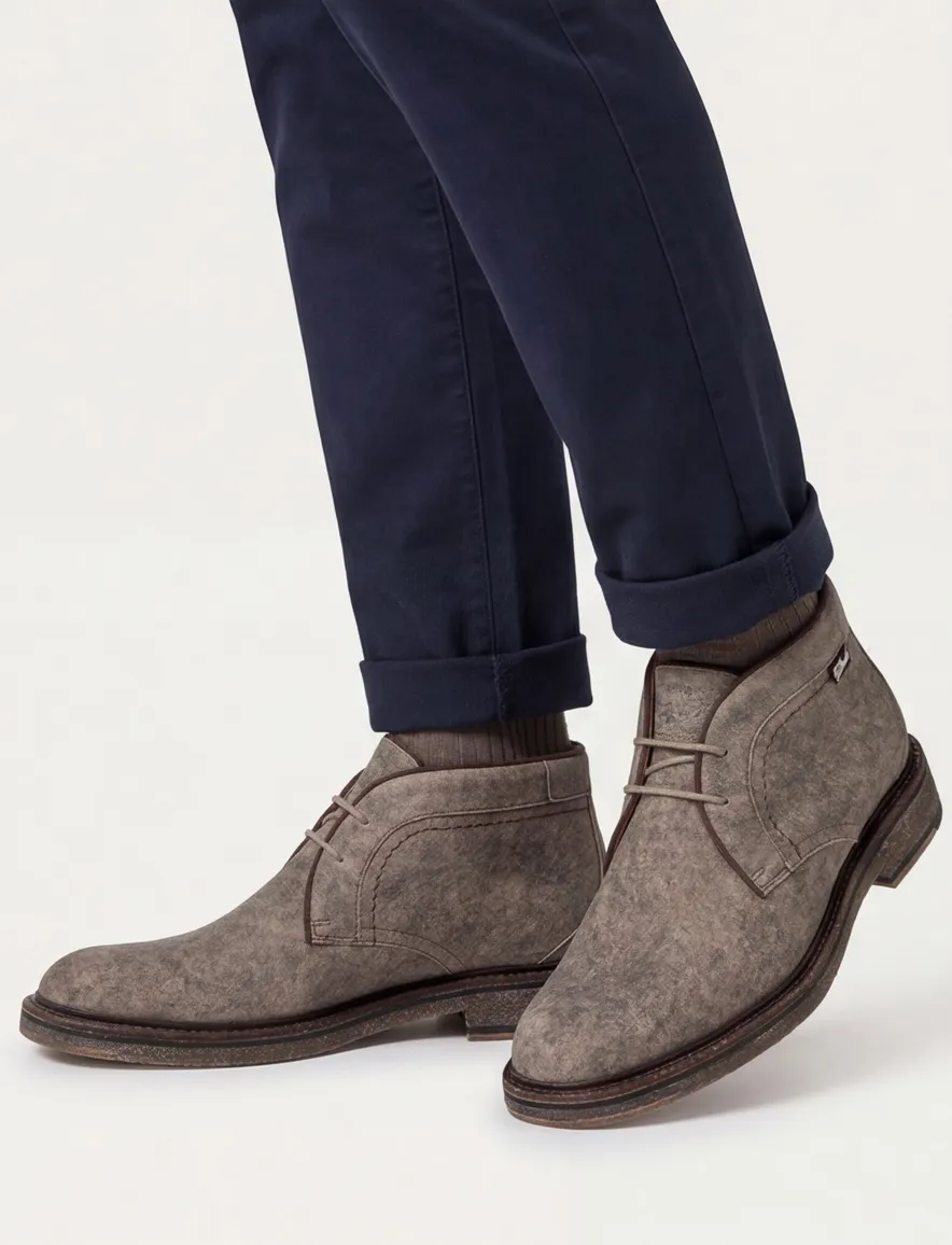 Van Bommel Boots De Tanker bruin suede