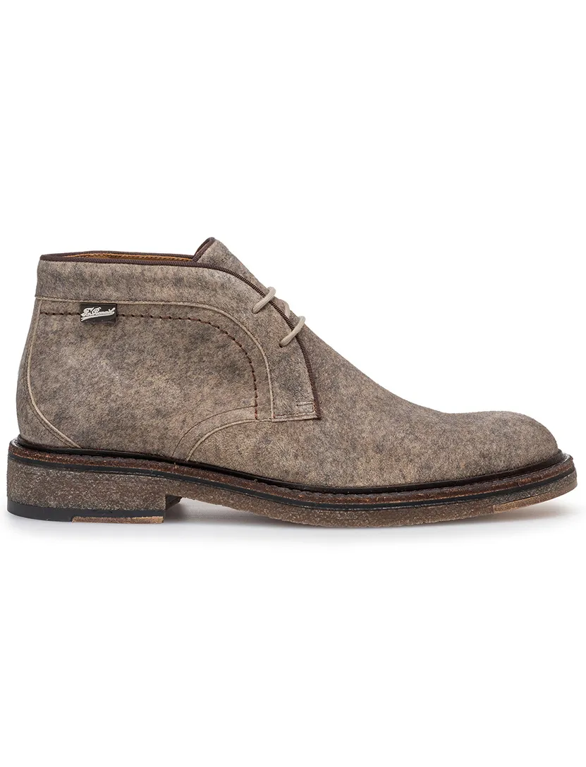 Boots Van Bommel De Tanker geprint suede