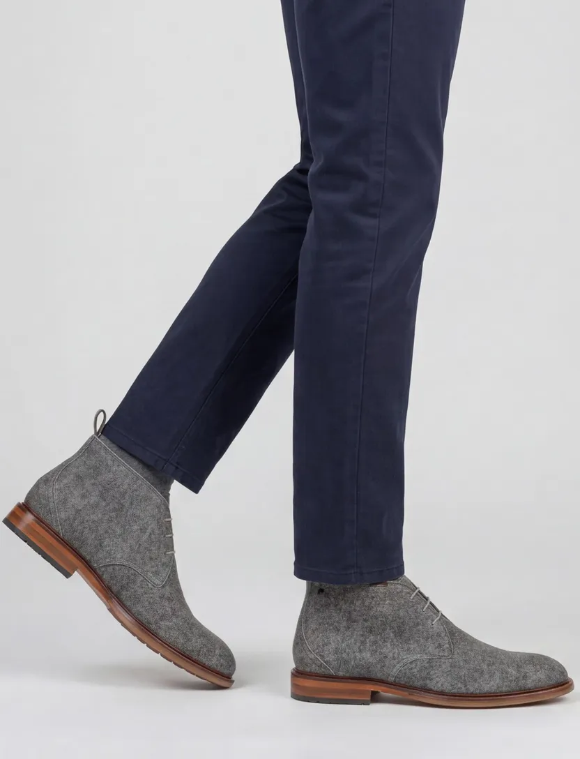 suede nette schoenen Floris van Bommel grijs