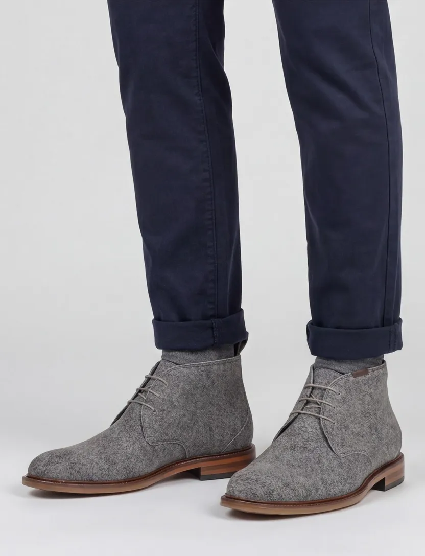 suede nette schoenen Floris van Bommel grijs