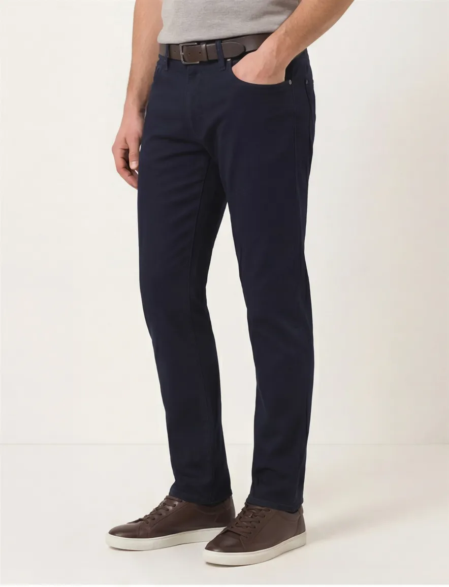 Brax Pantalon 5-pocket Chuck donkerblauw effen