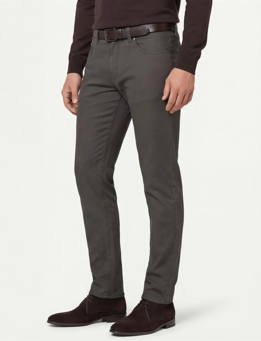 Broek donkergrijs 5-p Brax