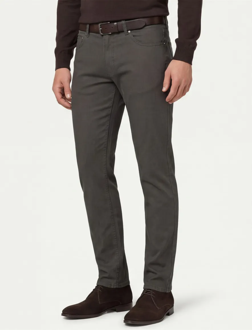 Broek donkergrijs 5-p Brax
