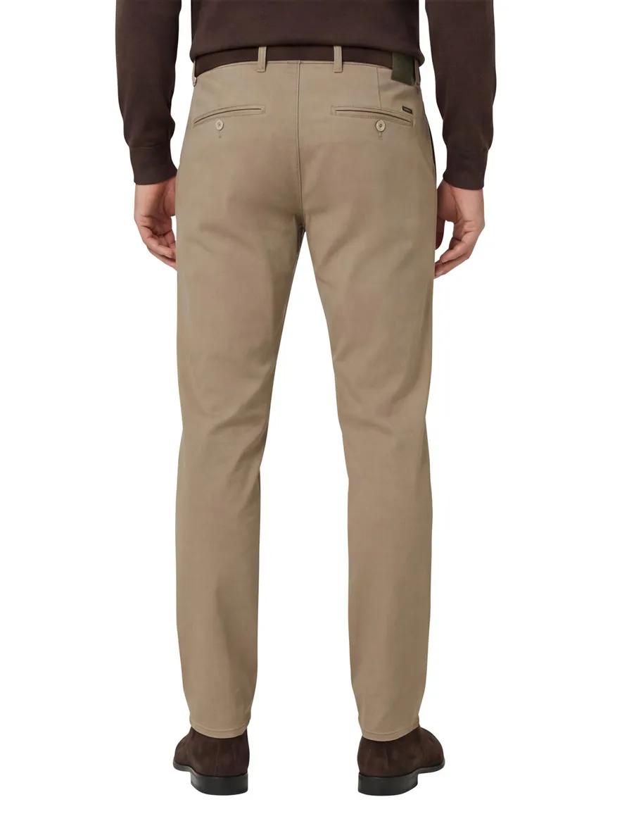 Brax Fabio pantalon effen camel wijde fit katoen