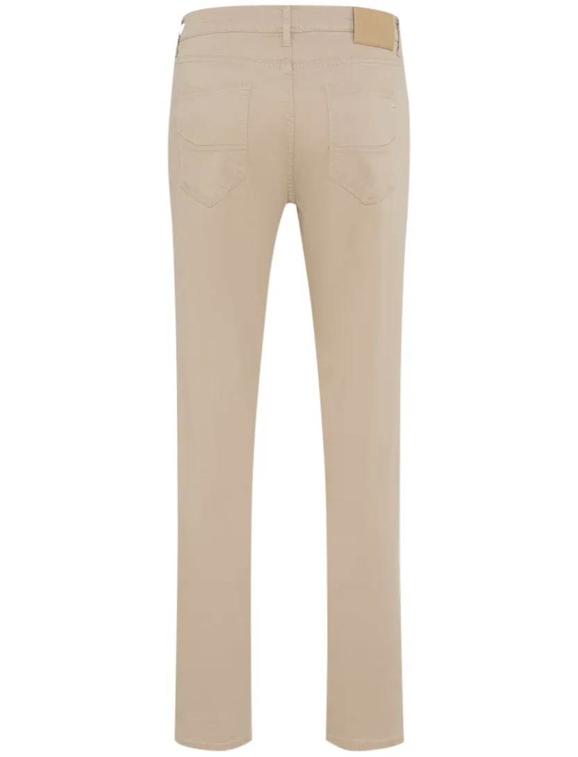 Brax pantalon 5-pocket beige effen zonder omslag
